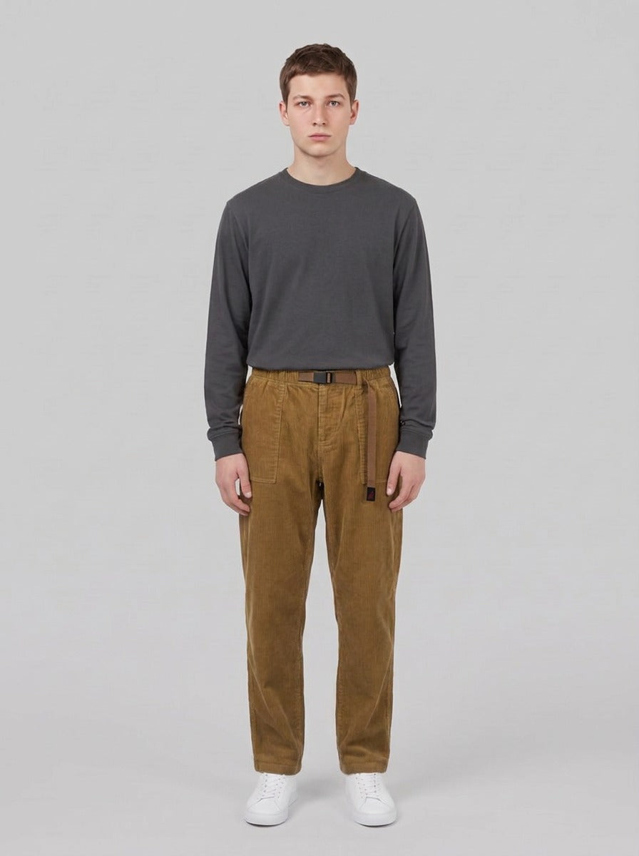 Gramicci Cord Loose Tapered Ridge Pants - Pantaloni - Gramicci - Tan - front