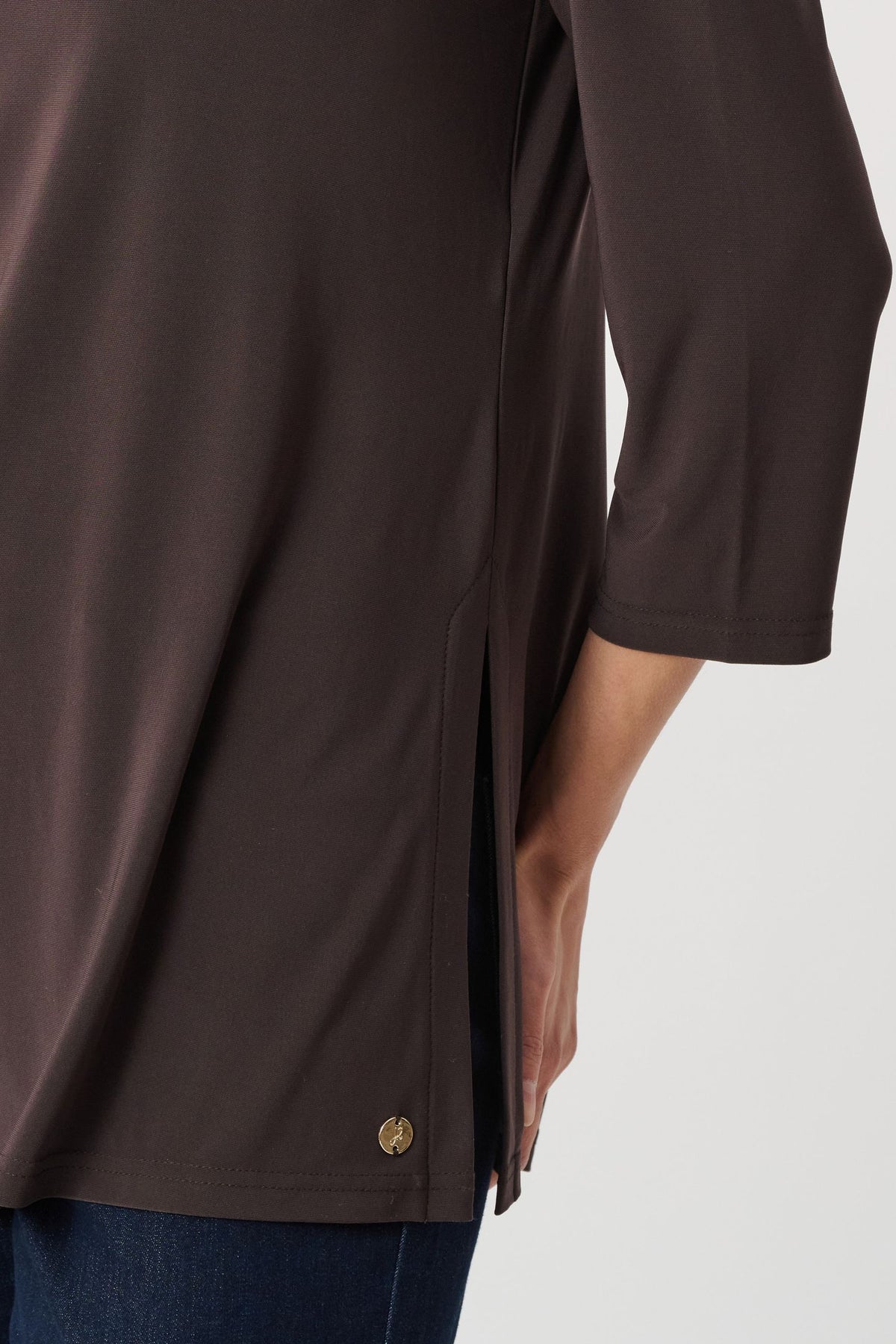 263926 Tunica dritta in maglia effetto seta