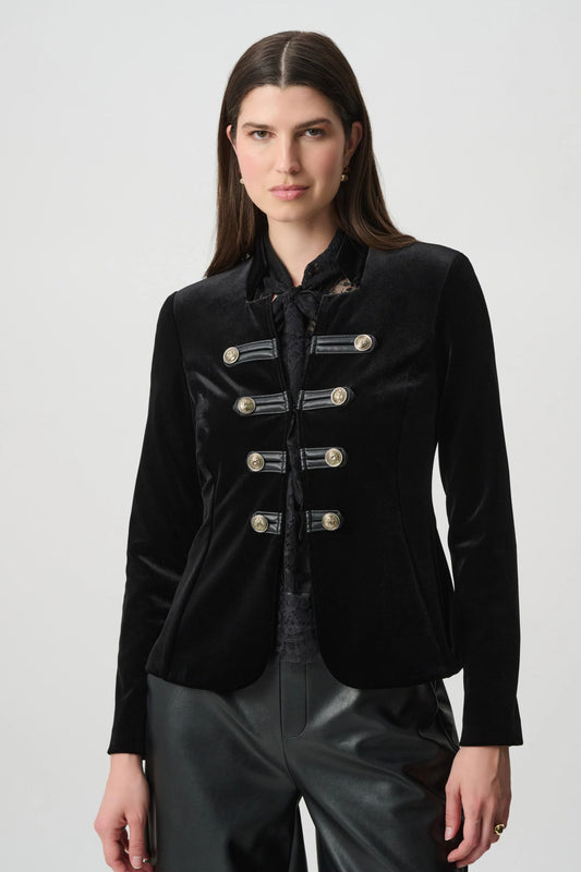 264215 Velluto militare Aderente Blazer