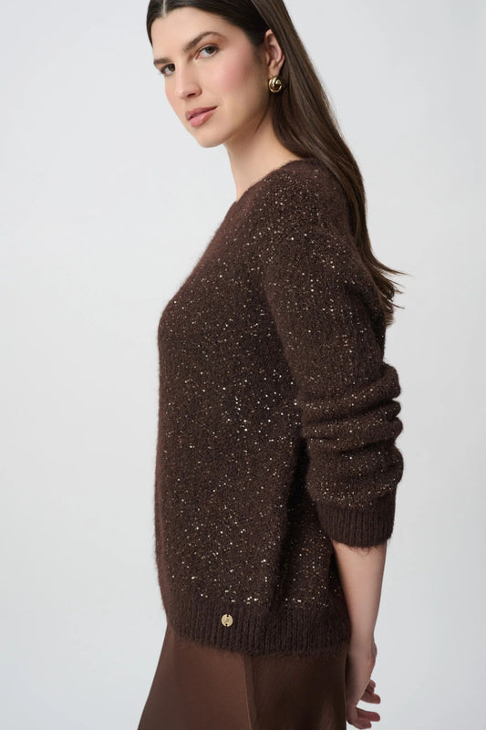 264967 Filato di paillettes Girocollo Maglione
