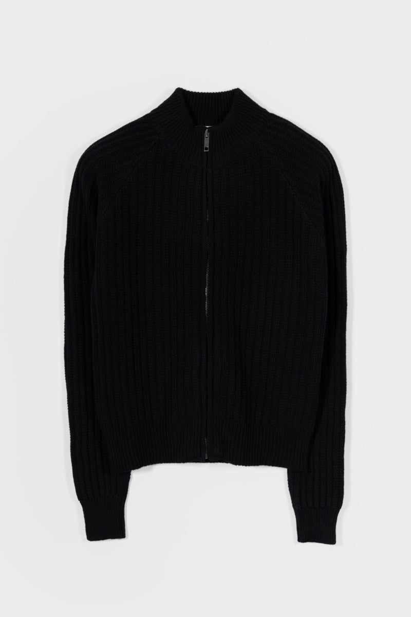 ORNELLA Cardigan con Zip Donna Lana Rigenerata