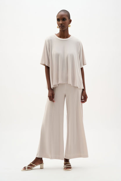 262254 Silk-Effect Knit Wide-Leg Pull-On Pants
