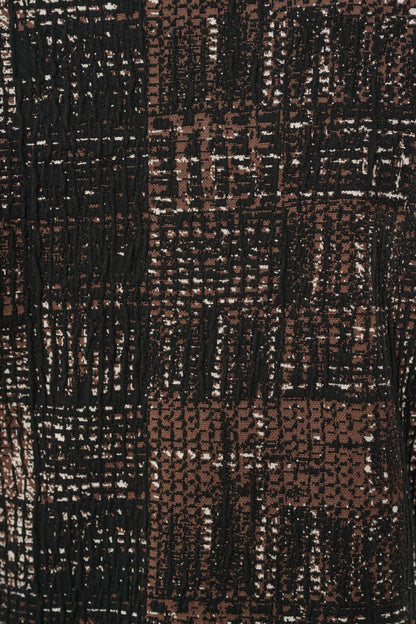 264058 Giacca dritta in maglia tartan