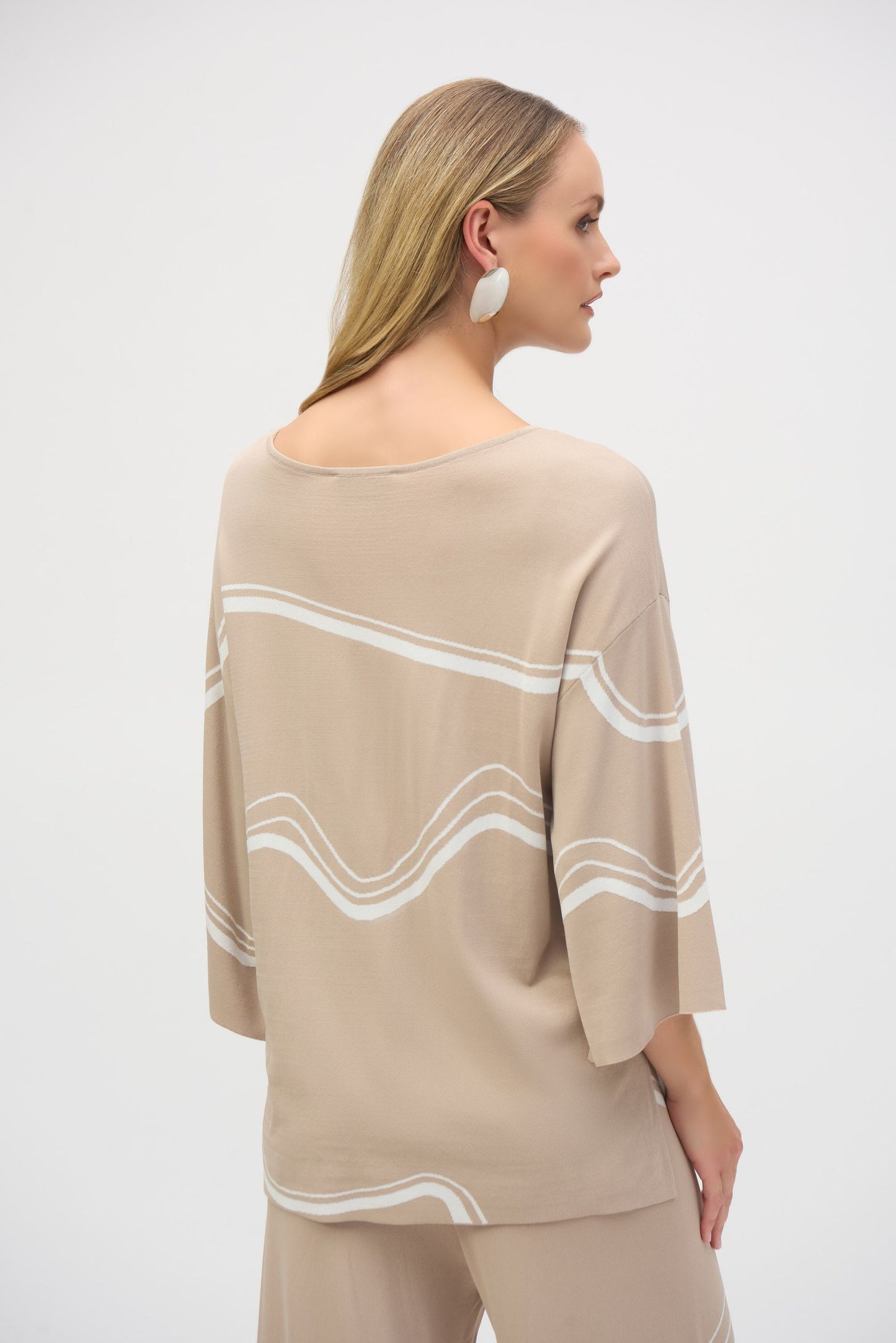 252932 Pullover in maglia jacquard astratto