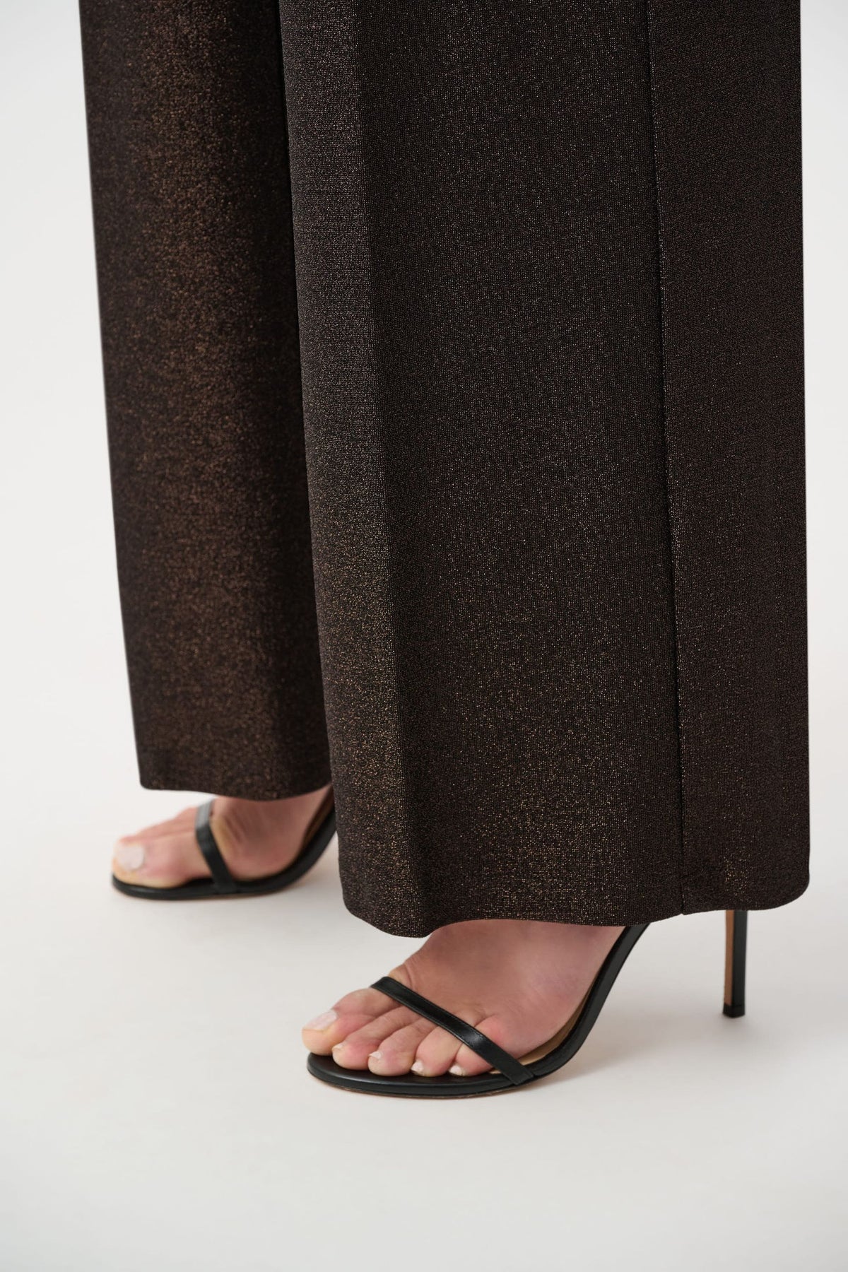 263726 Signature | Pantaloni pull-on a gamba larga in maglia scintillante