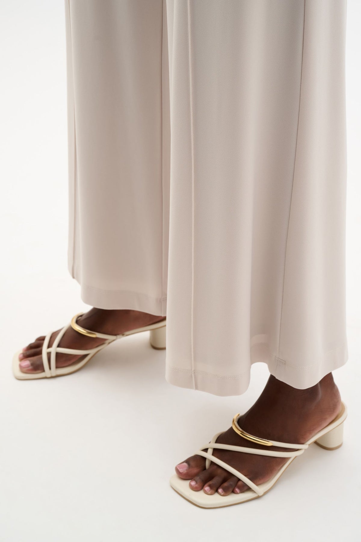 262254 Silk-Effect Knit Wide-Leg Pull-On Pants