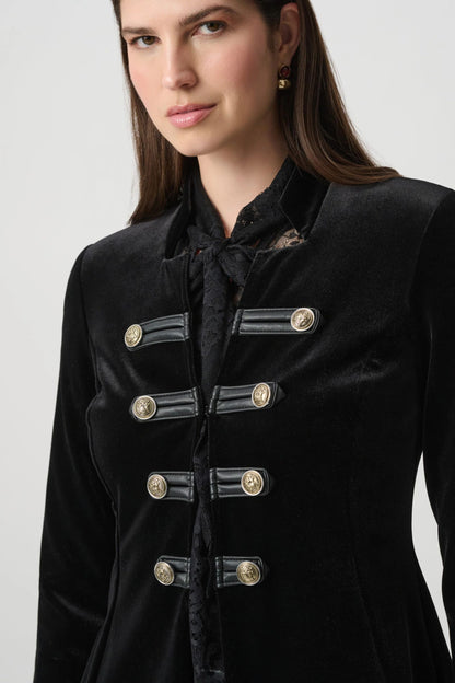 264215 Velluto militare Aderente Blazer