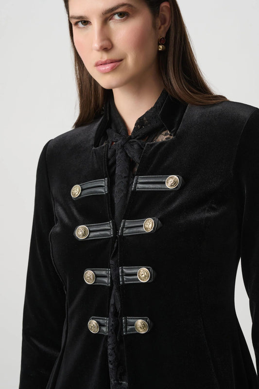 264215 Velluto militare Aderente Blazer