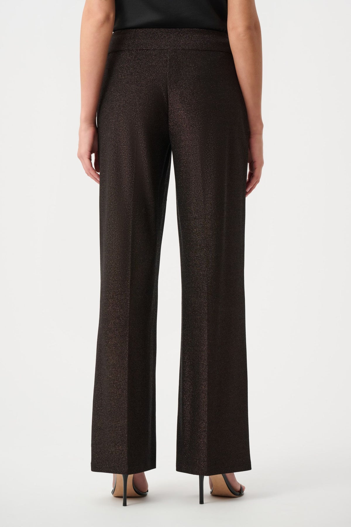 263726 Signature | Pantaloni pull-on a gamba larga in maglia scintillante