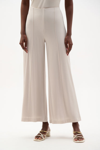 262254 Silk-Effect Knit Wide-Leg Pull-On Pants