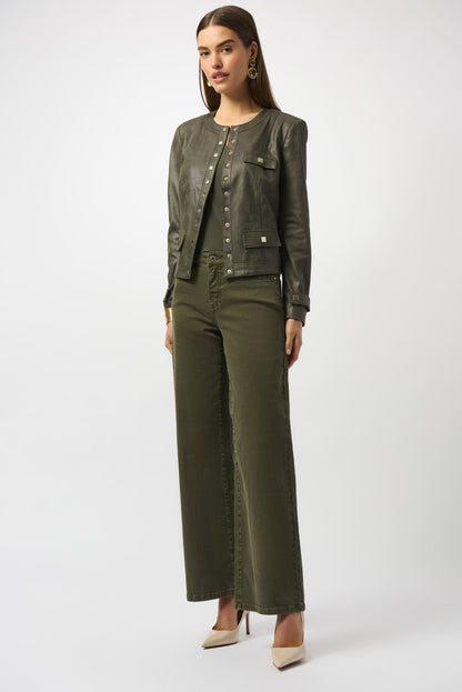 253950 Goldie | Classic Stretch Wide-Leg Denim Jeans