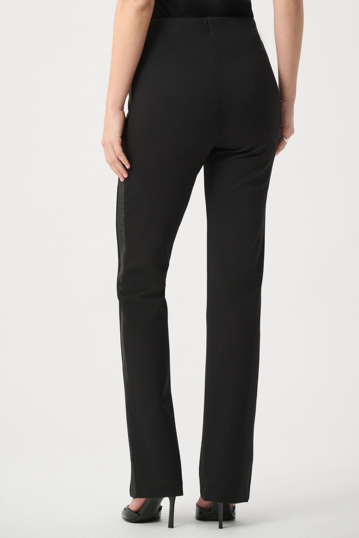 264074 Flared pants with rhinestones