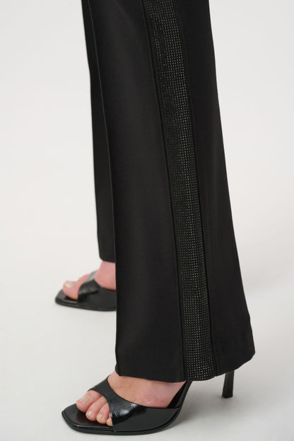 264074 Flared pants with rhinestones