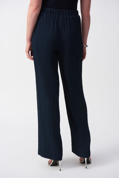 251293 Wide-leg pull-on trousers in seersucker