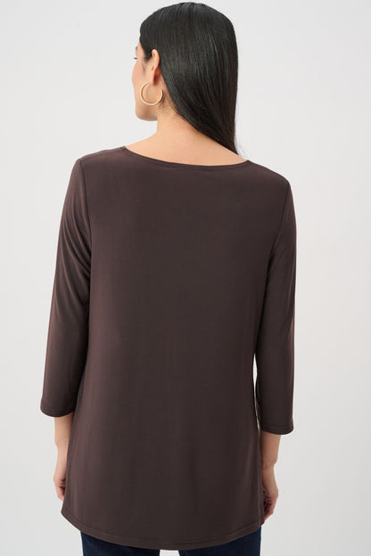 263926 Tunica dritta in maglia effetto seta