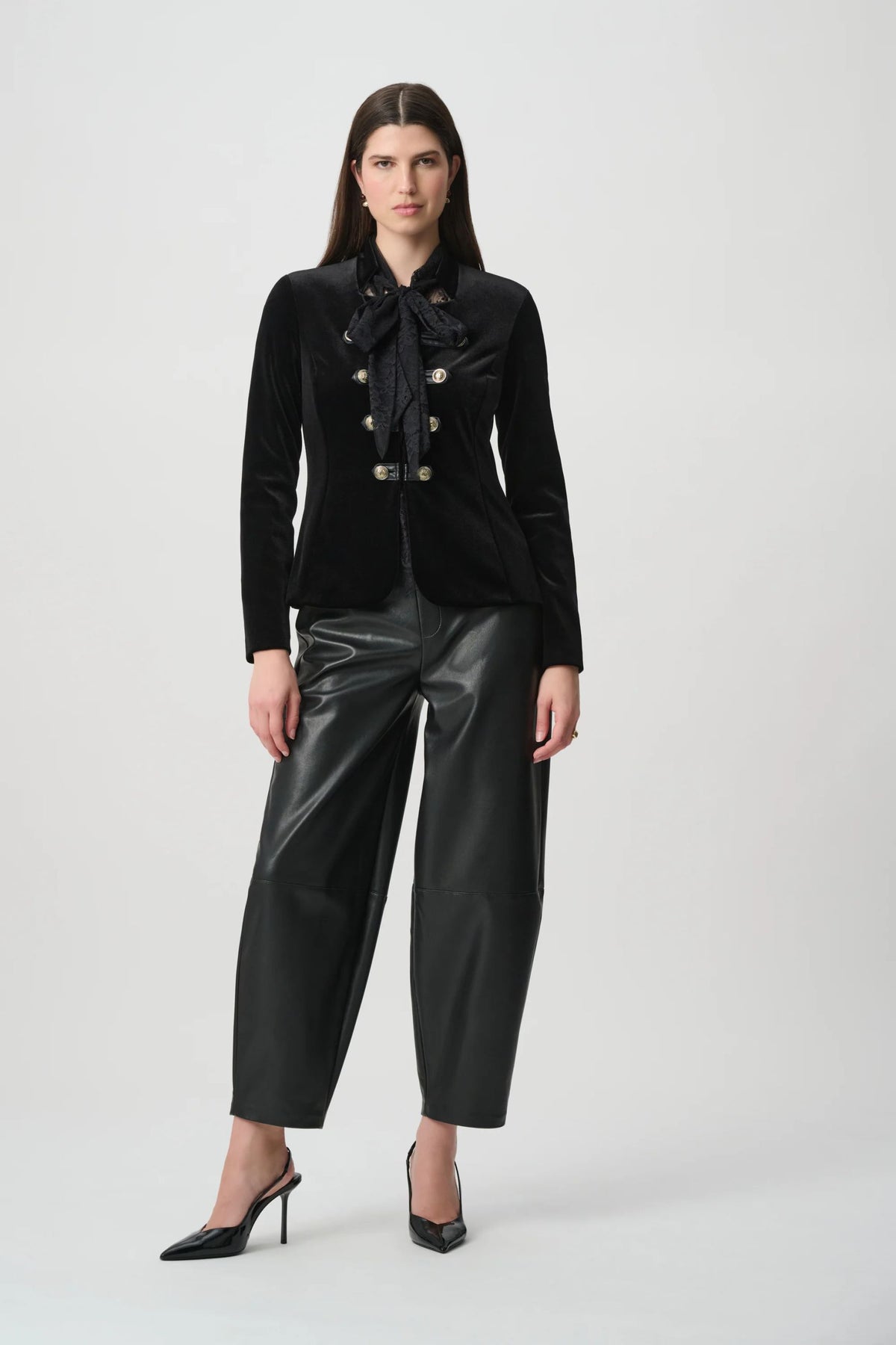 264215 Velluto militare Aderente Blazer
