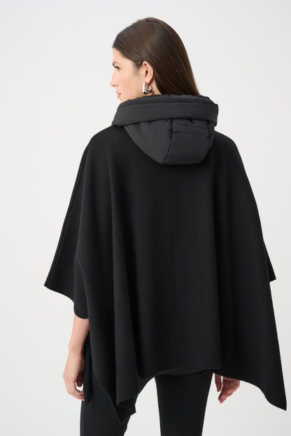 263627 Giacca poncho trapuntata in maglia
