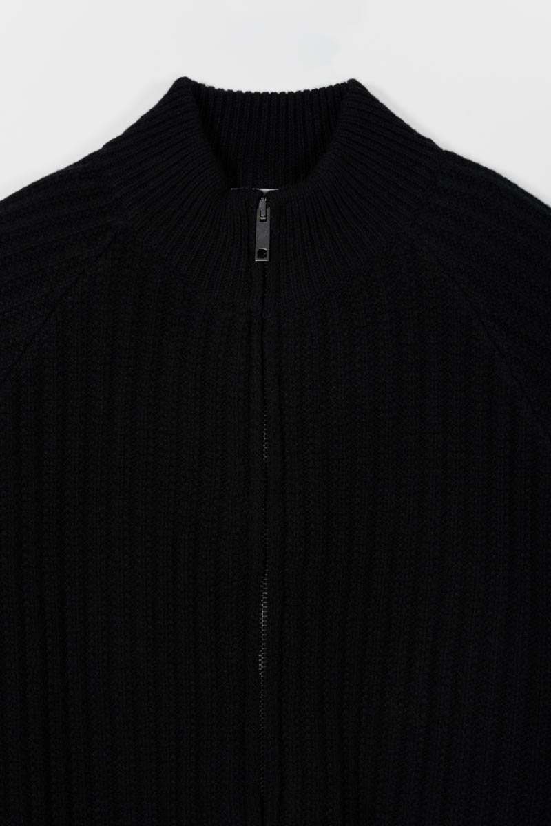 ORNELLA Cardigan con Zip Donna Lana Rigenerata