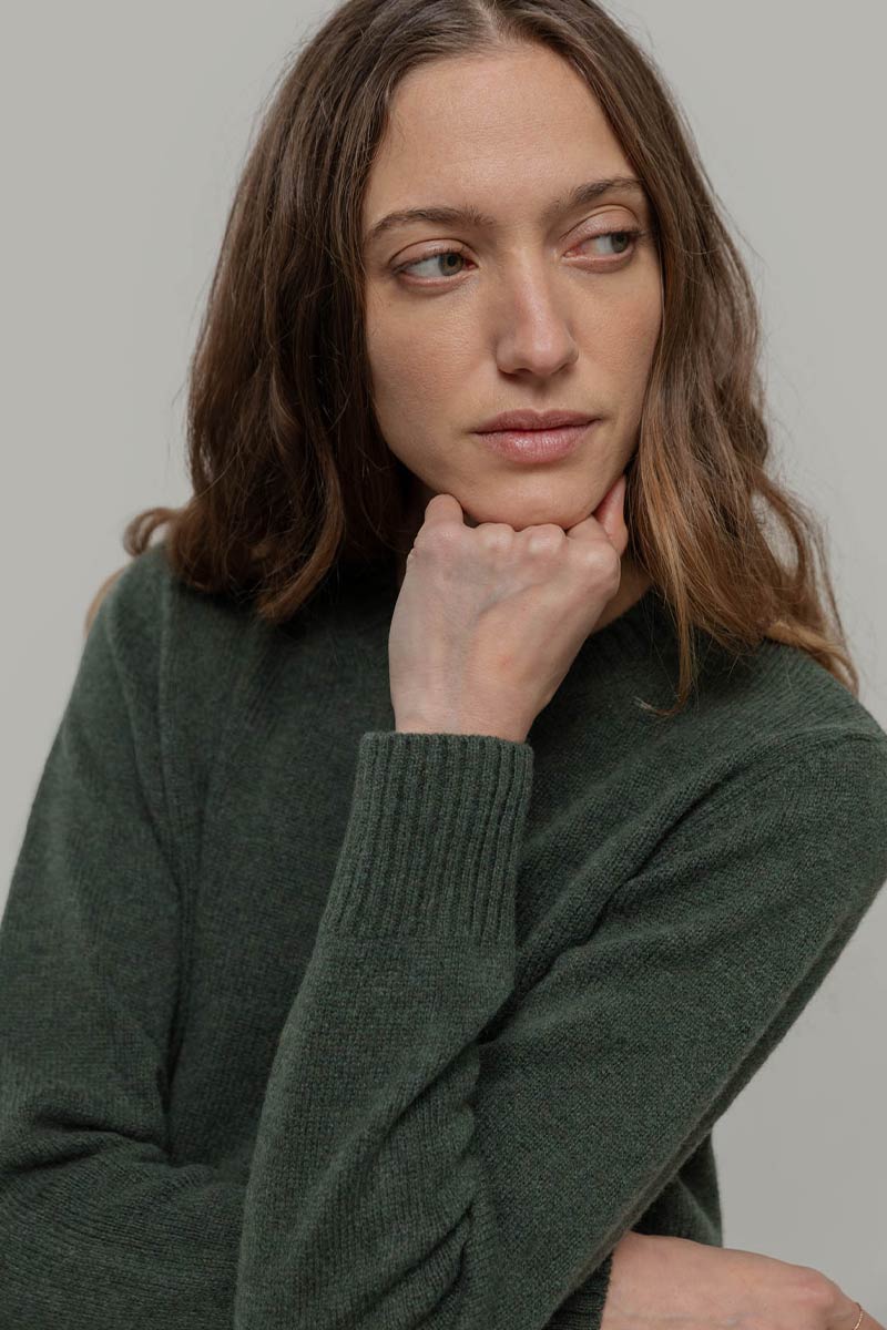 LAURA Maglia Girocollo Donna Lana Rigenerata
