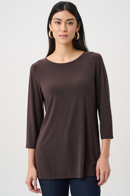 263926 Tunica dritta in maglia effetto seta