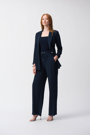 251293 Wide-leg pull-on trousers in seersucker