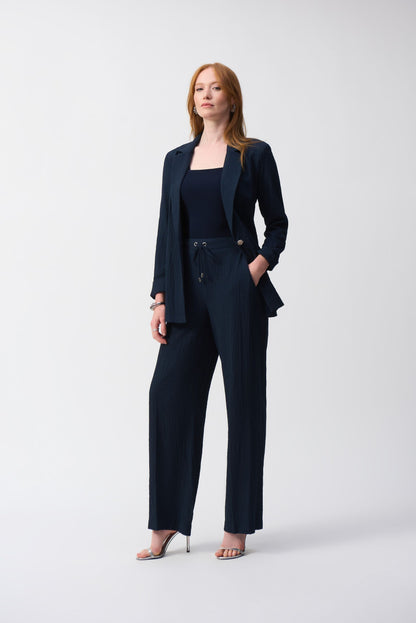 251293 Wide-leg pull-on trousers in seersucker