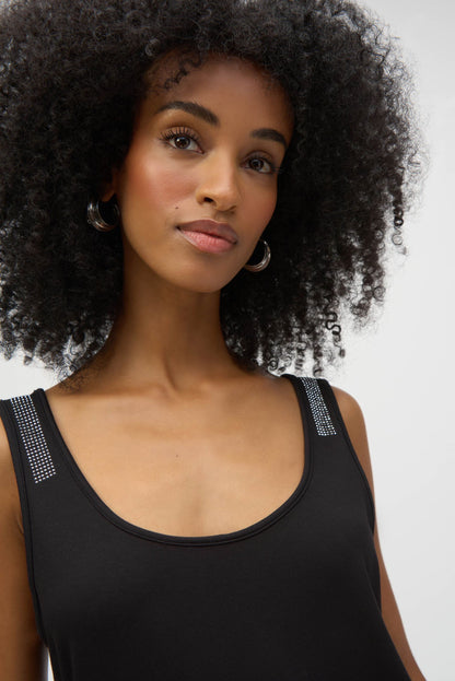 252132 Straight Sleeveless Jersey Top