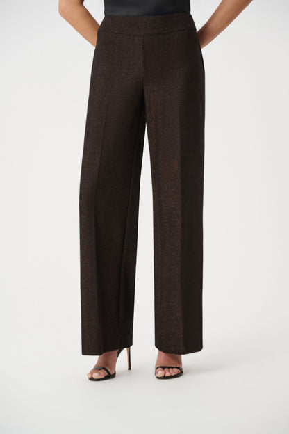 263726 Signature | Pantaloni pull-on a gamba larga in maglia scintillante