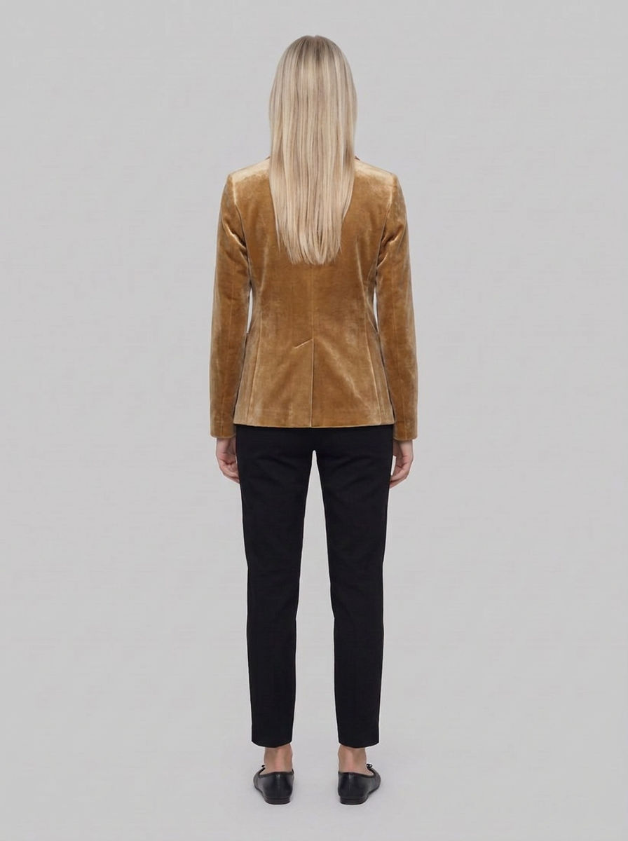 264225 Velluto su misura Aderente Blazer - Ocra - back