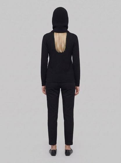 MARIKA Balaclava Cashmere Rigenerato Unisex - Nero Ardesia - back