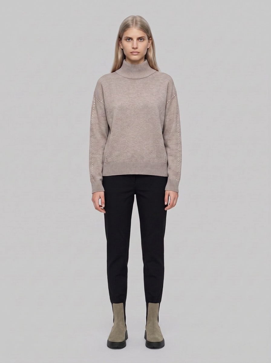 Theda Chelsea Pelle scamosciata - Taupe - front