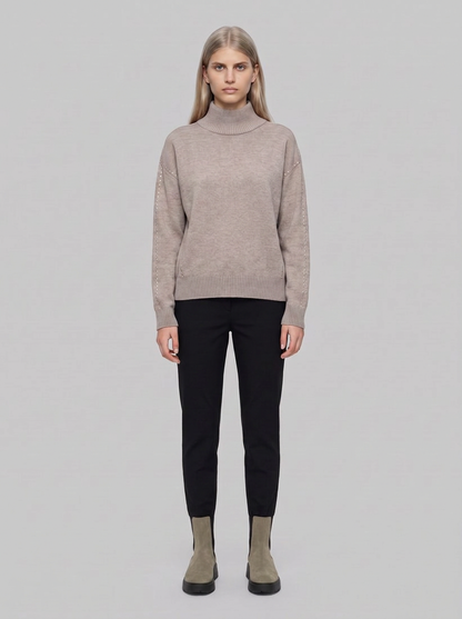 Theda Chelsea Pelle scamosciata - Taupe - front