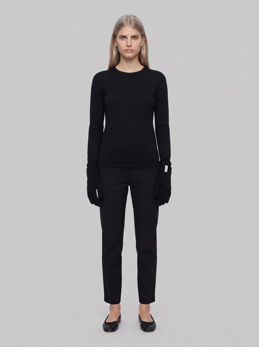 ANITA Guanti Donna Cashmere Rigenerato - Nero Ardesia - front