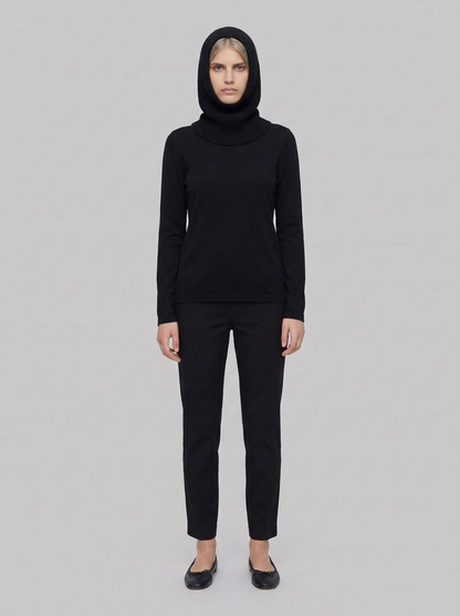 MARIKA Balaclava Cashmere Rigenerato Unisex - Nero Ardesia - front