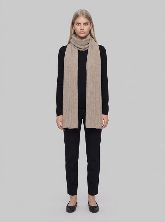FEDERICO Sciarpa Cashmere Rigenerato - Beige Sabbia - front