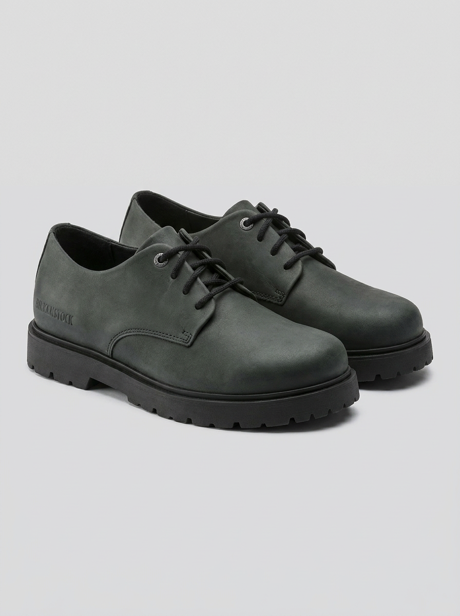 Highwood Lace Low Pelle oliata - Black - packshot