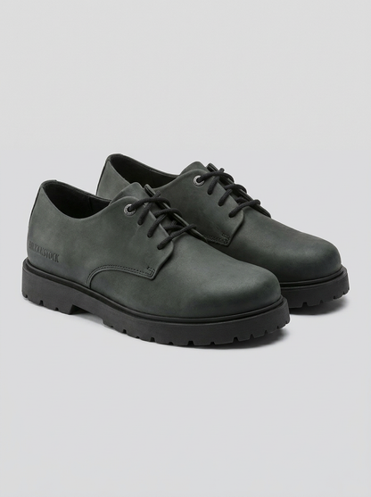 Highwood Lace Low Pelle oliata - Black - packshot