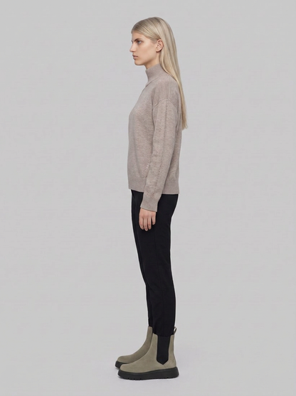 Theda Chelsea Pelle scamosciata - Taupe - side