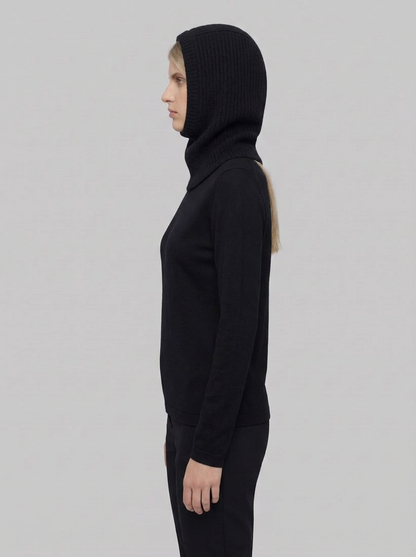 MARIKA Balaclava Cashmere Rigenerato Unisex - Nero Ardesia - side