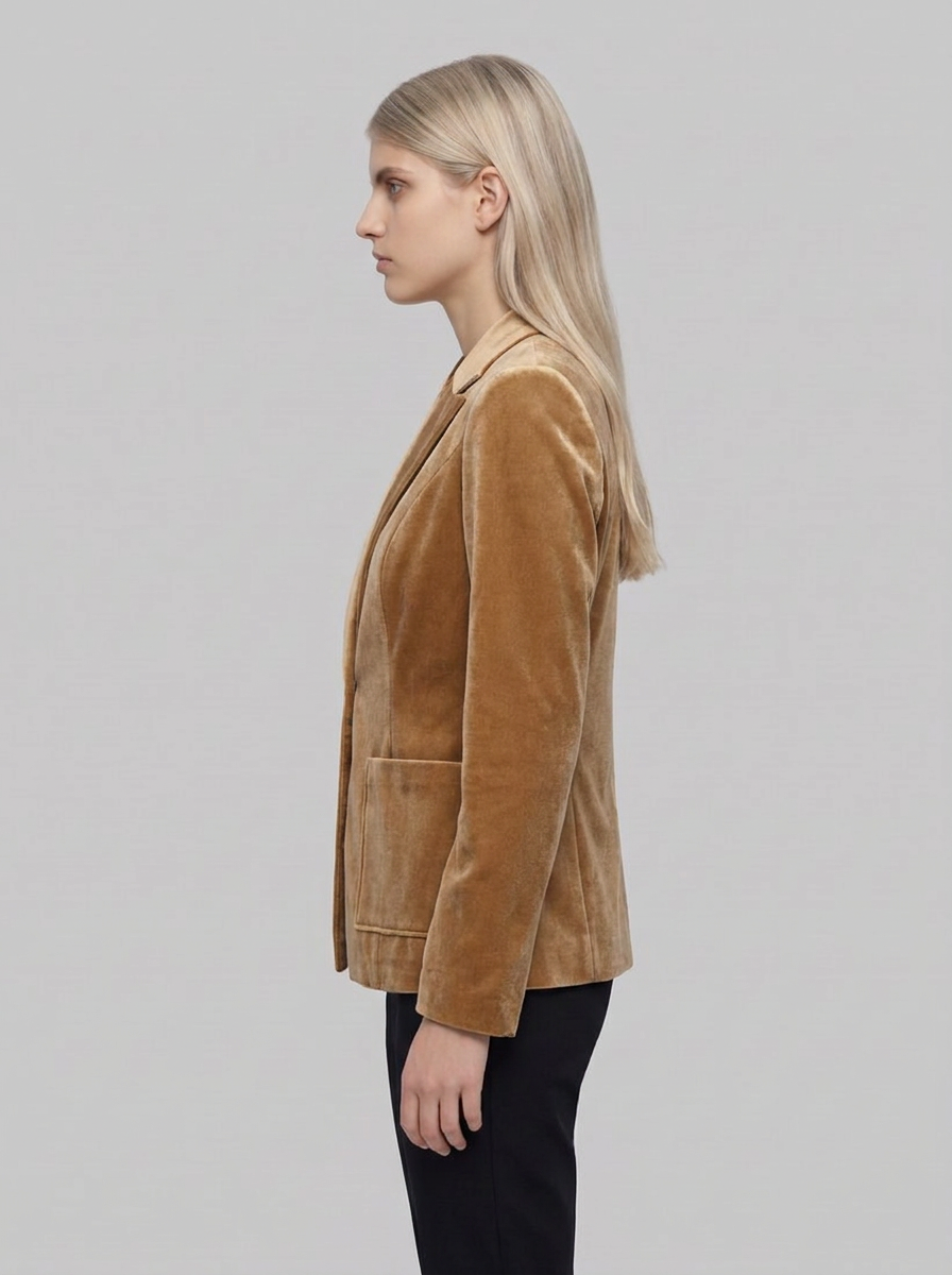 264225 Velluto su misura Aderente Blazer - Ocra - side