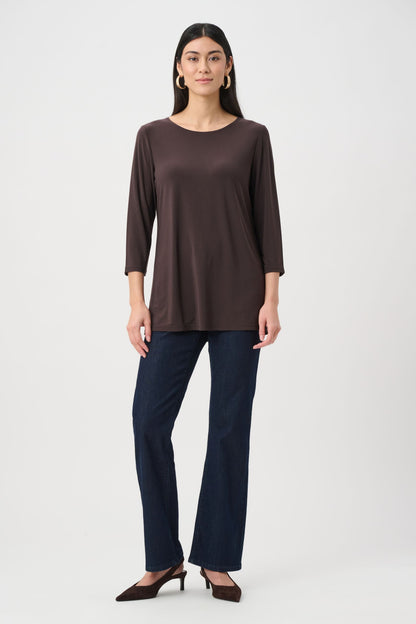 263926 Tunica dritta in maglia effetto seta