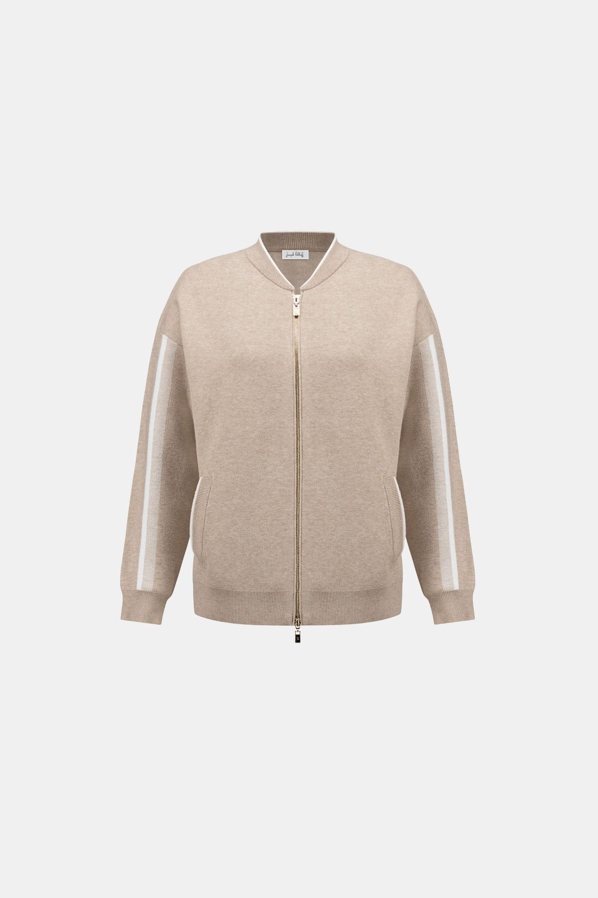 264616 Giacca bomber con maniche a righe