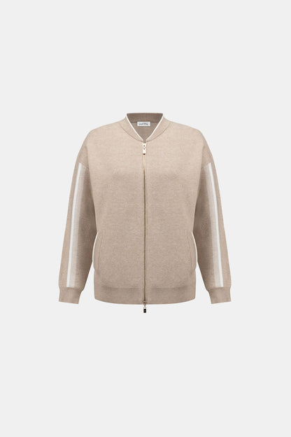 264616 Giacca bomber con maniche a righe