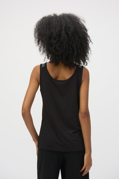 252132 Straight Sleeveless Jersey Top