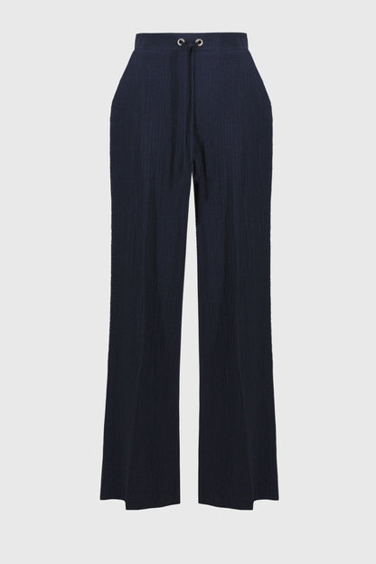 251293 Wide-leg pull-on trousers in seersucker