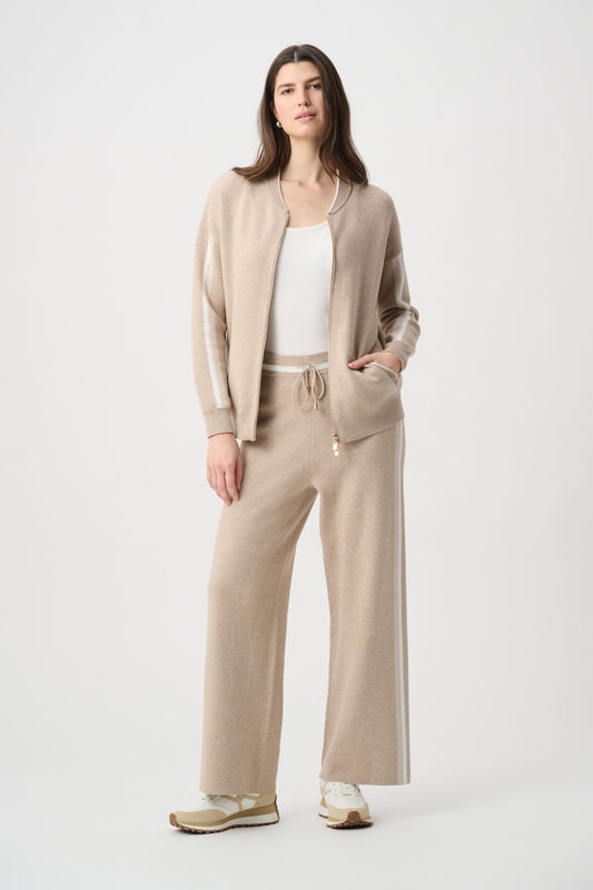 264613 Pantaloni a gamba larga in maglia a righe