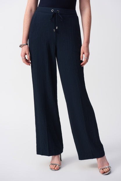 251293 Wide-leg pull-on trousers in seersucker
