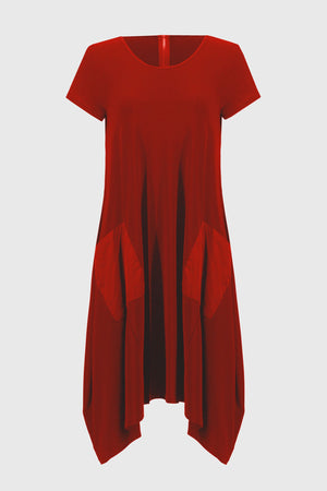 251146 Abito cocoon in maglia effetto seta