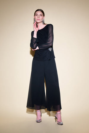 234724 Chiffon pull-on culotte pants