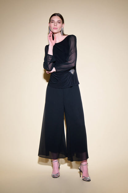 234724 Chiffon pull-on culotte pants